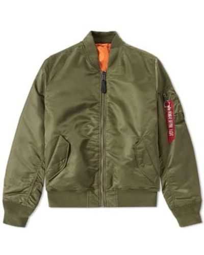 Alpha Industries Classic ma-1 jacket sage - Verde