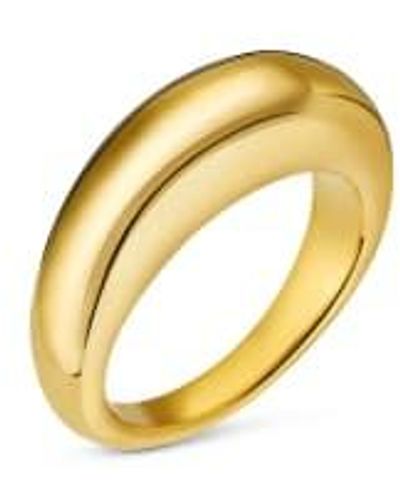 Orelia Luxe Domed Ring - Metallic