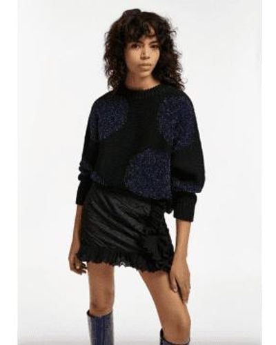 Essentiel Antwerp Edolly Intarsia-knitted Sweater S - Black