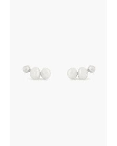 Tutti & Co Ea594s Serene Earrings - White