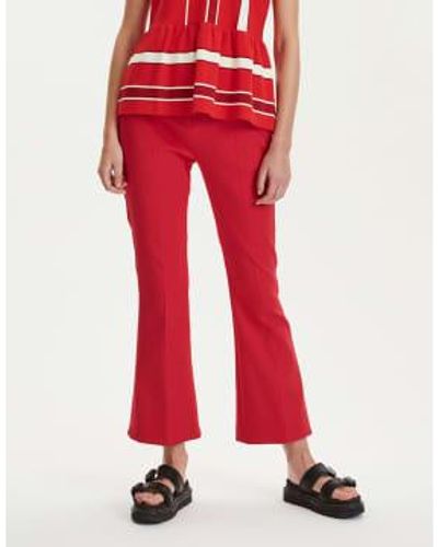 Libertine-Libertine Pantalon flaunt en coton rouge vif