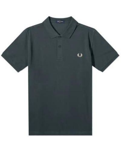 Fred Perry Slim Fit Plain Polo Night & Light Rust S - Green