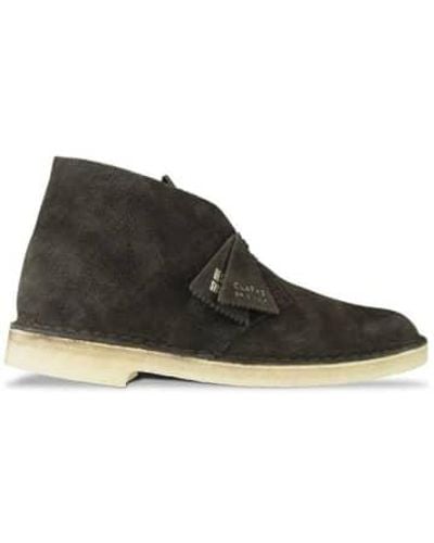 Clarks Chocolate Suede New Desert Boot Shoes - Multicolore