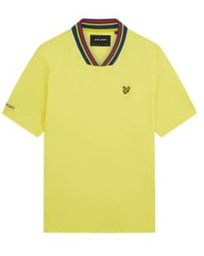 Lyle & Scott Sweden Football Polo Shirt Xs - Yellow