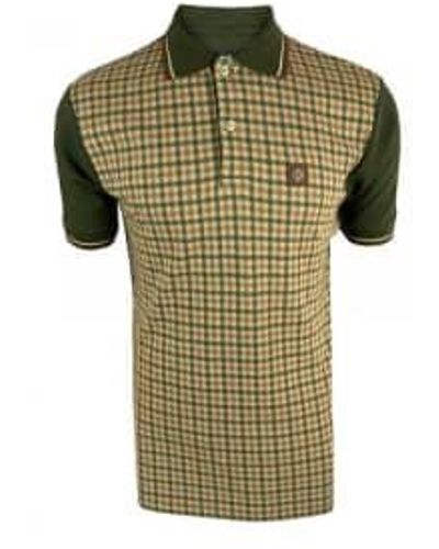 Trojan Gingham Check Panel Polo Tr/8822 2x Large / Army - Green