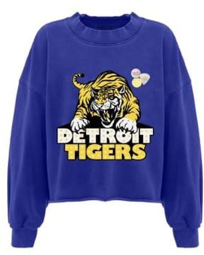 NEWTONE Porter Tigers Flo Crop Sweatshirt - Blu