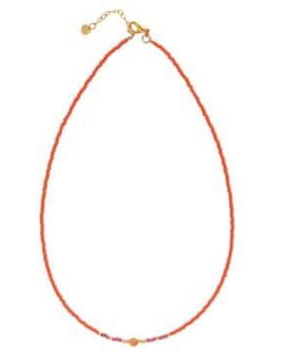 A Beautiful Story Necklace Excitement Carnelian Sustainable & Fairtrade Choice - Metallic