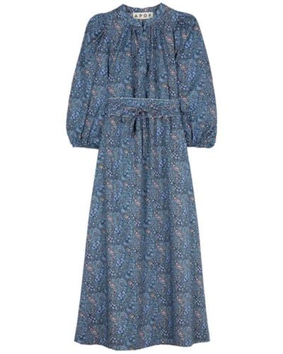 Apof Maya Dress Burton Bloom Dress - Blue