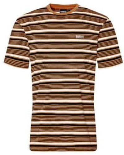 Barbour Bristol Stripe T Shirt Desert - Marrone