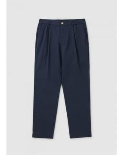 CHE Pantalon chino plissé dans la marine - Bleu