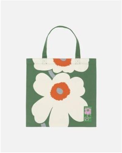 Marimekko Shopper Bag 60 ° Anniversario Unikko - Green