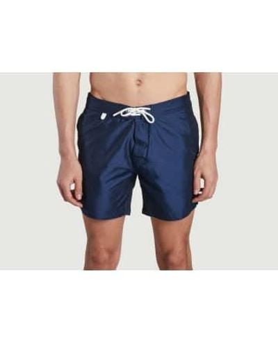 Cuisse De Grenouille Plain Swim Shorts S - Blue