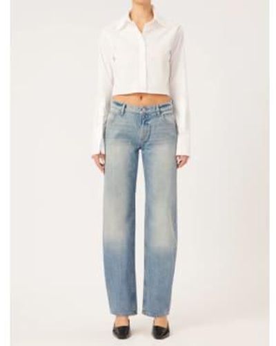 DL1961 Ilia Barrel Jeans Aged Mid - Blu