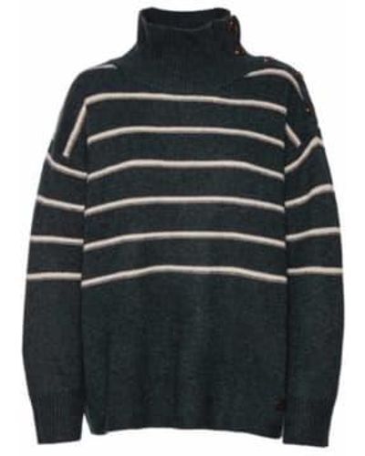 BETA STUDIOS Gaiga Stripe Jumper Army Oatmilk - Nero