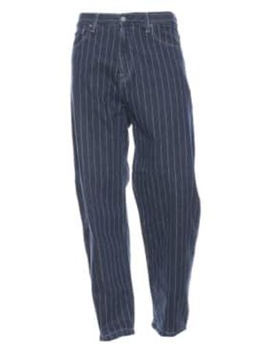 Carhartt Pantalones el hombre i032964 Stripe Olean - Azul