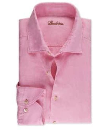 Stenströms Slimline Linen Shirt 7747217970525 M - Pink