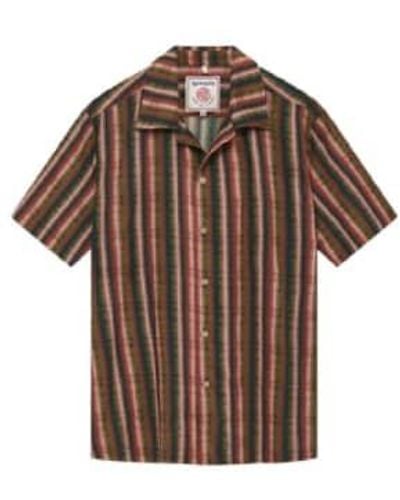Komodo Spindrift shirt stripe - Marron