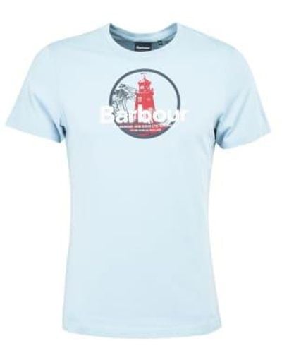 Barbour Break Graphic-print T-shirt Fog M - Blue