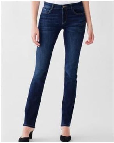 DL1961 Coco straight jeans solo - Bleu
