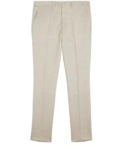 J.Lindeberg Safari Beige Grant Super Linen Trousers 56 - Natural