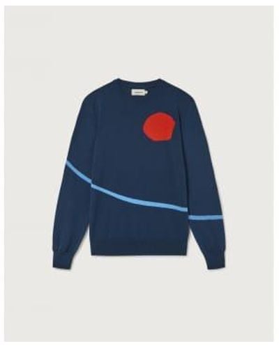 Thinking Mu Sunset Guillaume Knit Sweater Size M - Blue