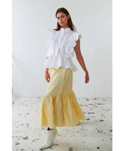 Stella Nova Light Jacquard Wave Skirt - Giallo