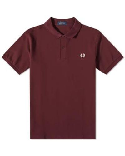 Fred Perry Slim Plul Polo Uniforme Oxblood - Rouge