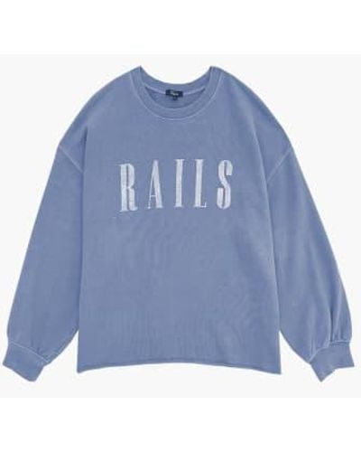 Rails Signature Sweatshirt Washed S - Blue