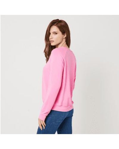 Stripe & Stare Hot Sweatshirt - Rosa