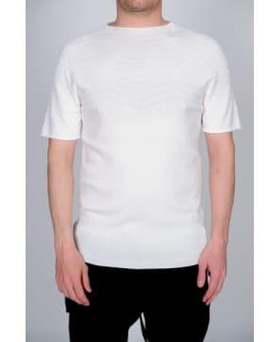 Daniele Fiesoli Chevron Design Knit T Shirt - Bianco