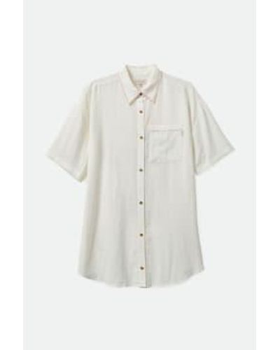 Brixton Robe chemise en lin Consa - Blanc
