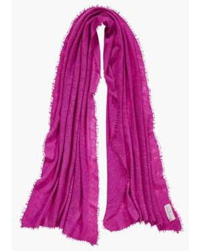 PUR SCHOEN Hand Felted Cashmere Soft Scarf + Gift Wool - Pink