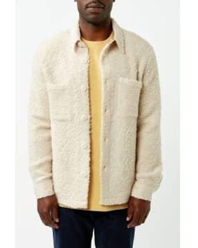 Portuguese Flannel Curly Overshirt - Natural