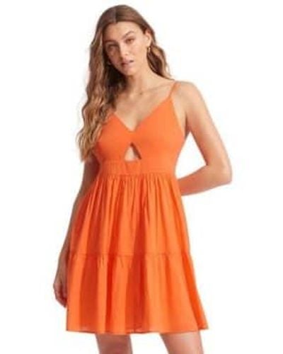 Seafolly By The Sea Mini Dress In Mandarin - Arancione