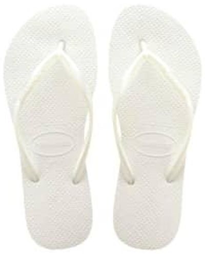 Havaianas Slim Flip Flops 40 - White