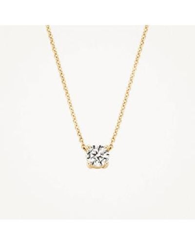 Blush Lingerie 14k Gold & 5mm Zirconia Necklace - Metallic