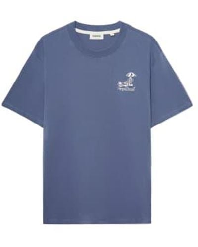 Pompeii3 Sunbathing Emilio Short Sleeved T Shirt Slate - Blu