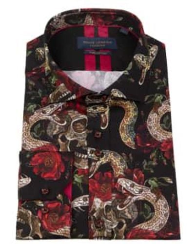 Guide London Camisa estampado calaveras y serpientes - Negro