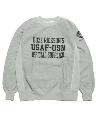 Buzz Rickson's 30th Anniversary Sweatshirt L - Grey