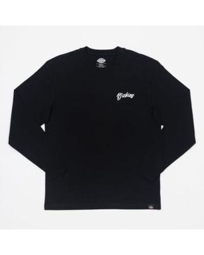 Dickies Dighton long sleeve logo t-shirt in schwarz