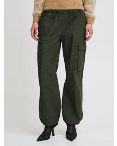 B.Young Bydemete Cargo Trousers Rosin Uk 14 - Green