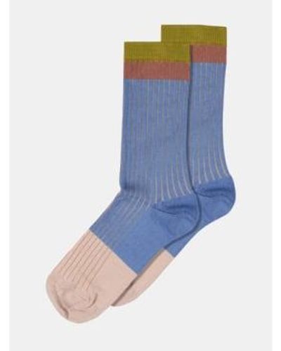mpDenmark Paula Ankle Socks Desert 37-39 - Blue