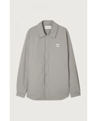 American Vintage Zotcity Shirt Jacket Pebble Xl - Gray