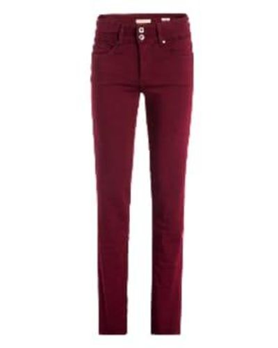Salsa Jeans Burgundy Push Jeans In Secret Slim 120182 - Rosso