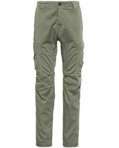 C.P. Company Stretch Sateen Loose Cargo Trousers Agave 44 - Green