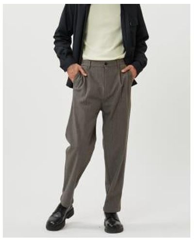 Minimum Pleato 9619 Chino Trousers Monks Robe 32 - Grey