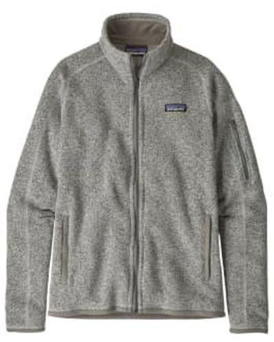 Patagonia Maglia meilleur pull en toison donna birch blanc - Gris