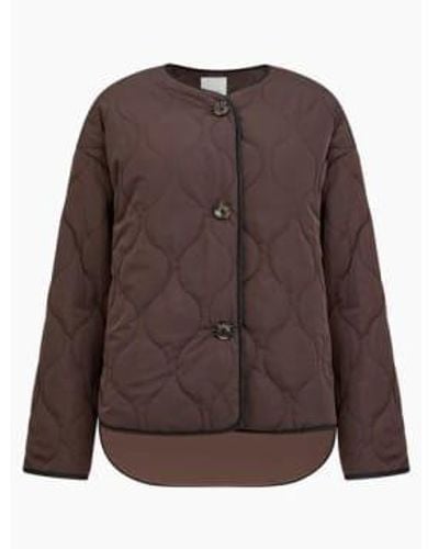 Great Plains Cocoa Utility Diamond Quilted Parka Coat 8 - Brown