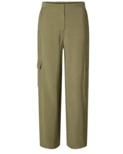 SELECTED Slfemberly Tapered Cargo Trousers 34 - Green