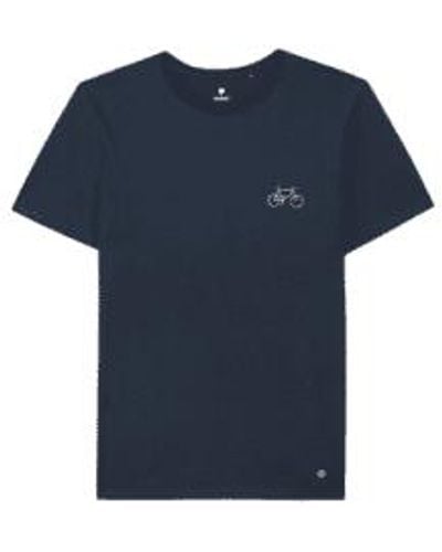 Faguo T-shirt arcy cotton à vélo la marine - Bleu